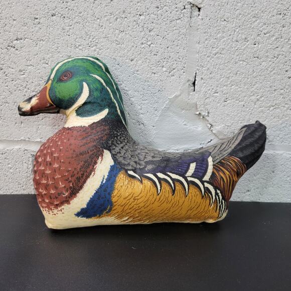 Vintage Ducks Fabric Pillows Figures Decorations Lot of 3 Handmade - Picture 14 of 16
